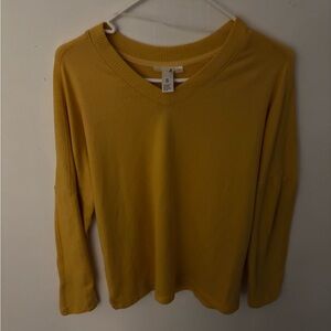Just Be Mustard Long Sleeve V-Neck Top